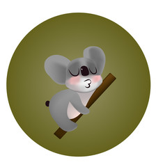 Koala cartoon images for design work