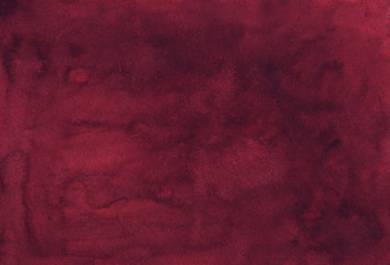 Watercolor elegant dusty burgundy background texture. Vintage watercolour deep crimson backdrop.