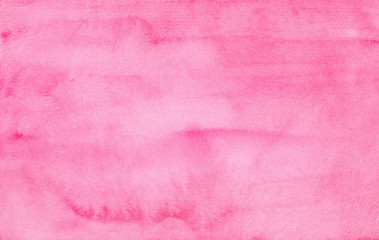 Watercolor light fuchsia background painting. 