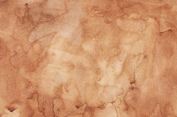 Watercolor calm brown background texture. Old parchment backdrop.