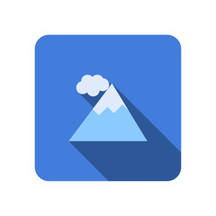Mountain tourist flat icon with long shadow vector