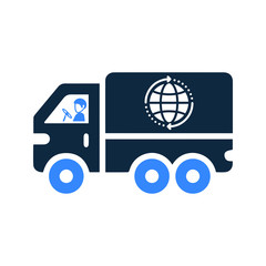Delivery Car Icon, worldwide shipping, transportation