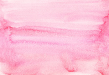 Watercolor light pink background painting. Watercolour pastel fuchsia liquid texture overlay.