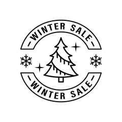 Snowflake pine tree icon. Simple line, outline vector elements of winter sale icons for ui and ux, website or mobile application