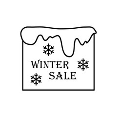 Snowflake sign icon. Simple line, outline vector elements of winter sale icons for ui and ux, website or mobile application