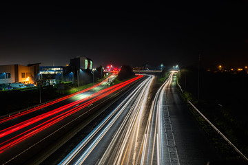 Fototapeta na wymiar industry, background, automotive, ring, munster, cork city, ireland, cork, colors, outdoor, cold, silence, amazing, light, highway, city, cityscape, night, long exposure, exposure, long, trail, trails
