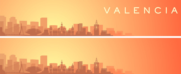 Valencia Beautiful Skyline Scenery Banner