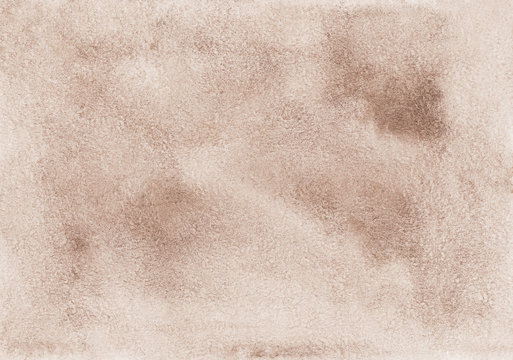Watercolor light brown background painting. Taupe color overlay. Old parchment backdrop hand painted.
