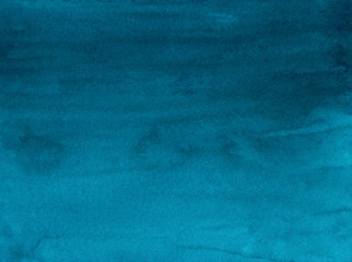 Watercolor ink blue gradient background painting texture. Vintage dark blue ombre hand painted watercolour backdrop. Stains on paper.