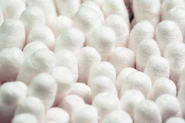 cotton buds for hygiene close-up