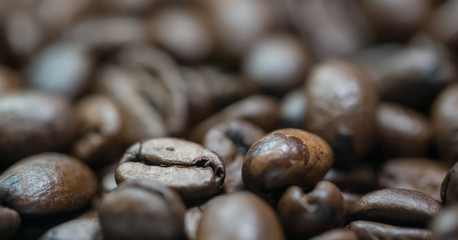 grain roasted coffee macro photography