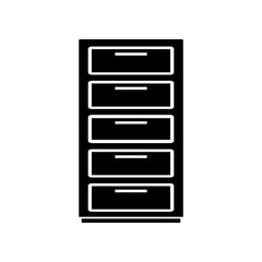 Cabinet icon, logo isolated on white background