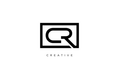 cr logo design vector icon  - obrazy, fototapety, plakaty