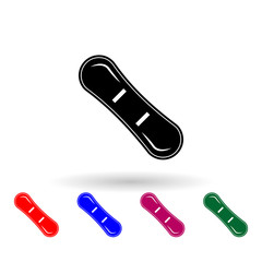 Snowboard multi color icon. Simple glyph, flat vector of winter icons for ui and ux, website or mobile application