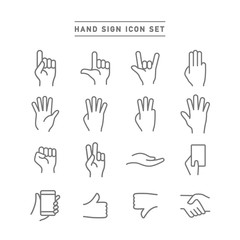 HAND SIGN ICON SET