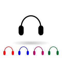 Winter earmuffs multi color icon. Simple glyph, flat vector of winter icons for ui and ux, website or mobile application