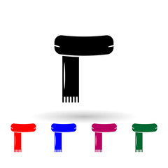 Scarf multi color icon. Simple glyph, flat vector of winter icons for ui and ux, website or mobile application