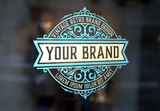 Vintage Logo with Floral Elements