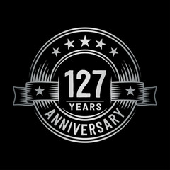 Fototapeta premium 127 years anniversary celebration logotype. Vector and illustration.