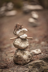 Steinmännchen im Wald