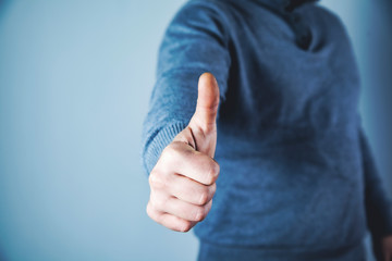 man hand okay sign