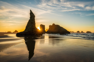 Sunset in Bandon Oregon - Oregon Coast