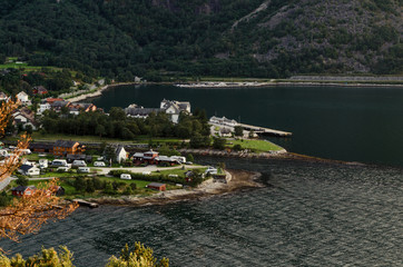 Fototapeta premium aerial view of an island