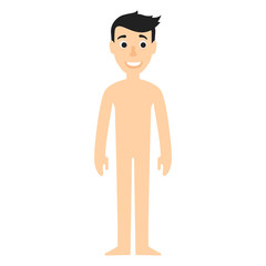 Male Body Front. Man. Icon man. White background. Vector illustration. EPS 10.