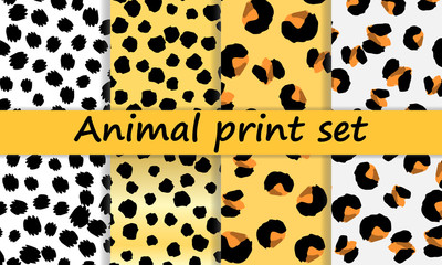 Leopard print design. Animal skin pattern.Vector