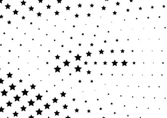 Obraz premium Abstract halftone dotted background. Monochrome futuristic grunge pattern, stars. Vector modern optical pop art texture for posters, site, postcard, cover, labels, vintage sticker, mock-up layout.