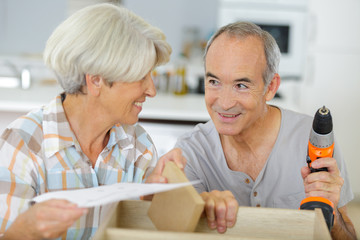 Fototapeta premium a senior couple with tools