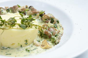 mashed potato with mushrooms