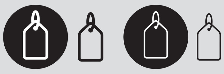 ICÔNE ÉTIQUETTE TRAIT NOIR OU BLANC