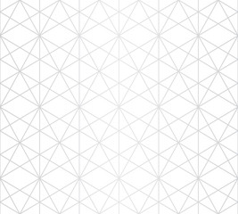 Silver linear pattern. Vector geometric seamless texture. Subtle metallic lines