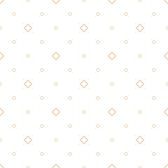 Subtle golden vector seamless pattern. Abstract ornament with flower silhouettes