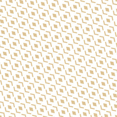 Vector golden abstract geometric seamless pattern with diagonal grid, diamonds