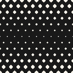 Vector halftone seamless pattern. Black & white vertical gradient transition