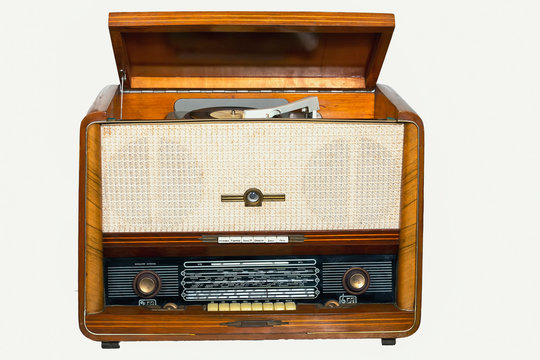 Old radio with a player, a rare thing