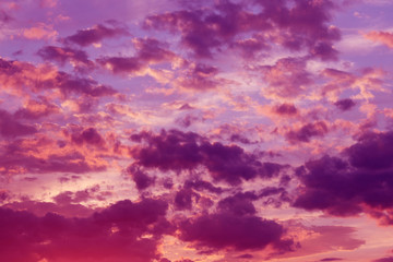 Blurry image of wonderful sunset. Dramatic sky background. Nature, sky, landscapes concept.