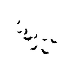 Obraz na płótnie Canvas Set of bats background vector illustration