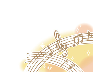 ピアノ 音符の素材イラスト 手書き風 Wall Mural 夏妃 吉野 ピアノ 音符の素材イラスト 手書き風 Wall Mural 夏妃 吉野