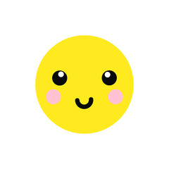 Emoji. Happy smile Icon. Smile. White background. Vector illustration. EPS 10.