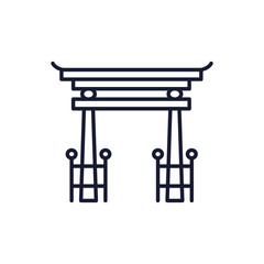 Shinto tori gate vector design