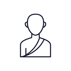 Buddhism man avatar vector design