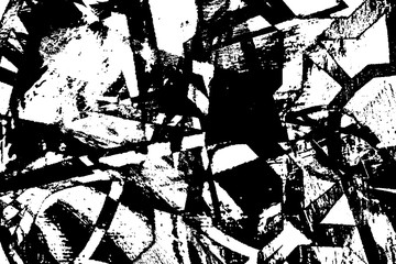 Abstract black and white background. Grunge texture. Monochrome vector pattern