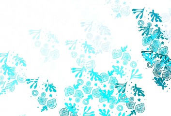 Light Pink, Blue vector pattern with random forms.