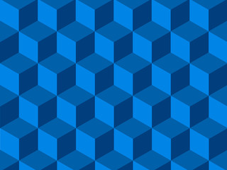 Background of blue isometric cubes