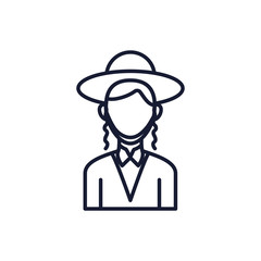 Isolated judaism rabbi vector design