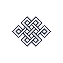 Scandinavian viking square symbol vector design