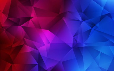 Obraz premium Dark Blue, Red vector shining triangular layout. Creative illustration in halftone style with triangles. New template for your brand book.